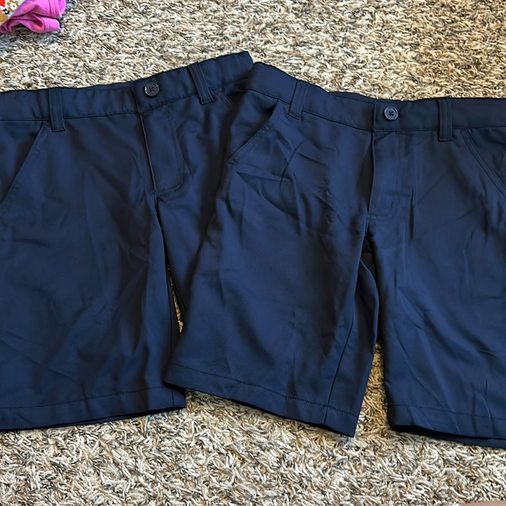 Like new size 7 French Toast brand navy shorts. 2 pairs. 3